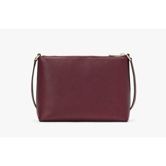 New Kate Spade Harlow Pebble Leather Crossbody Deep Berry - Picture 3 of 5